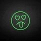 Freches Herzaugen-Emoji als LED-Neonschild