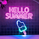 HELLO SUMMER LED-Neonschild für Wohnzimmer und Café