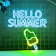 HELLO SUMMER LED-Neonschild für Wohnzimmer und Café