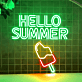 HELLO SUMMER LED-Neonschild für Wohnzimmer und Café