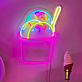 Eisbecher mit Streuseln LED-Neonschild für Eisdiele Café