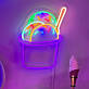 Eisbecher mit Streuseln LED-Neonschild für Eisdiele Café