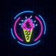 Eiswaffel LED-Neonschild für Eisdiele und Café