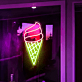 Eiswaffel LED-Neonschild für Café und Eisdiele