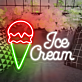 Ice Cream LED-Neonschild für Café und Eisdiele