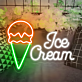 Ice Cream LED-Neonschild für Café und Eisdiele