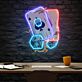 Spielkarten und Würfel LED-Neonschild für Bar und Spielzimmer