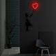Mädchen mit Herzluftballon LED-Neonschild Wohnzimmer Schlafzimmer