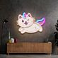 Einhorn Katze LED-Neonschild Wohnzimmer Kinderzimmer