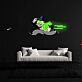 laufender Mann mit Geldsack LED-Neonschild Gamingzimmer Wohnzimmer