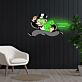 laufender Mann mit Geldsack LED-Neonschild Gamingzimmer Wohnzimmer