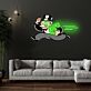 laufender Mann mit Geldsack LED-Neonschild Gamingzimmer Wohnzimmer