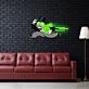 laufender Mann mit Geldsack LED-Neonschild Gamingzimmer Wohnzimmer