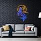 springender Wal vor Mond LED-Neonschild Wohnzimmer Büro