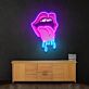 offener Mund mit herausgestreckter Zunge LED-Neonschild Wohnzimmer Bar