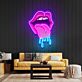 offener Mund mit herausgestreckter Zunge LED-Neonschild Wohnzimmer Bar