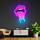 offener Mund mit herausgestreckter Zunge LED-Neonschild Wohnzimmer Bar