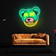 Bärengesicht mit Kette LED-Neonschild Wohnzimmer Gamingzimmer