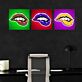 Lippen mit gebissenen Zähnen LED-Neonschild Wohnzimmer Bar