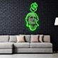 Dollarzeichen über Kopf-Silhouette LED-Neonschild für Büro Arbeitszimmer