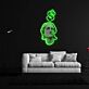 Dollarzeichen über Kopf-Silhouette LED-Neonschild für Büro Arbeitszimmer