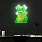 Figur mit Kapuzenpullover und X-Augen LED-Neonschild Wohnzimmer Gamingzimmer