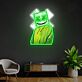 Figur mit Kapuzenpullover und X-Augen LED-Neonschild Wohnzimmer Gamingzimmer