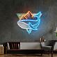 Wal mit Bergen LED-Neonschild Wohnzimmer Büro