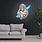 griechischer Gott Zeus mit Blitz LED-Neonschild Wohnzimmer Gamingzimmer
