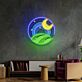 Mond über Hügel LED-Neonschild für Wohnzimmer Schlafzimmer