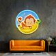 schlafender Affe auf Banane LED-Neonschild Kinderzimmer