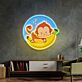schlafender Affe auf Banane LED-Neonschild Kinderzimmer