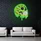 Schmelzender Totenkopf LED-Neonschild Wohnzimmer Gamingraum