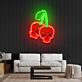 Kirschfrucht mit Totenkopf LED-Neonschild für Bar und Wohnzimmer