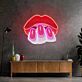 rote Lippen mit lackierten Fingernägeln LED-Neonschild Wohnzimmer Studio