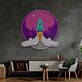 Rakete vor Mond LED-Neonschild Wohnzimmer Kinderzimmer