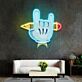 Handsymbol mit Bleistift LED-Neonschild Wohnzimmer Arbeitszimmer