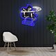Sensenmann auf Skateboard LED-Neonschild für Gamingzimmer Jugendzimmer