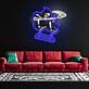 Sensenmann auf Skateboard LED-Neonschild für Gamingzimmer Jugendzimmer