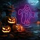 Halloween-Geist als LED-Neonschild