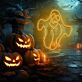 Halloween-Geist als LED-Neonschild