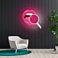 Lippen mit Lutscher LED-Neonschild für Bar und Wohnzimmer