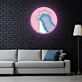Zwei Katzenpfoten LED-Neonschild für Wohnzimmer Büro