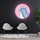 Zwei Katzenpfoten LED-Neonschild für Wohnzimmer Büro