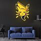 gelbe elektrische Cartoon-Figur mit Blitzen LED-Neonschild Gamingzimmer