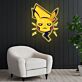 gelbe elektrische Cartoon-Figur mit Blitzen LED-Neonschild Gamingzimmer