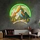 Berglandschaft mit Tannen LED-Neonschild Wohnzimmer Büro