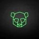 Panda Kopf LED-Neonschild Wohnzimmer Kinderzimmer