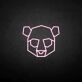 Panda Kopf LED-Neonschild Wohnzimmer Kinderzimmer