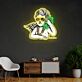 Engel mit Geldscheinen und Halskette LED-Neonschild für Wohnzimmer Lounge